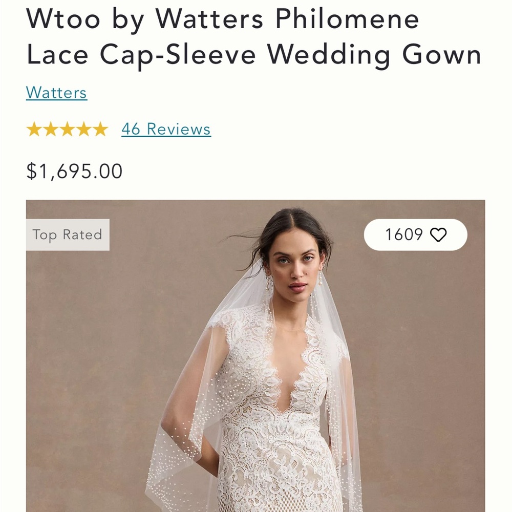 Wtoo by Watters Philomene Lace Bridal Dress